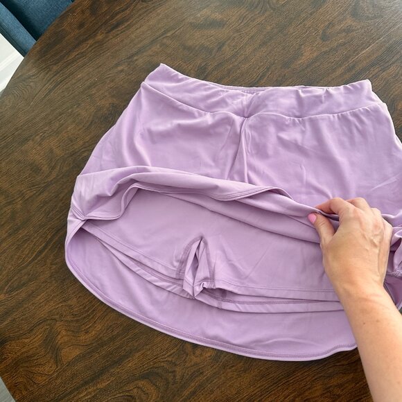 HALARA Everyday High Waisted Side Pocket 2-in-1 Micro Mini Golf Skirt XL, Orchid - Picture 4 of 5